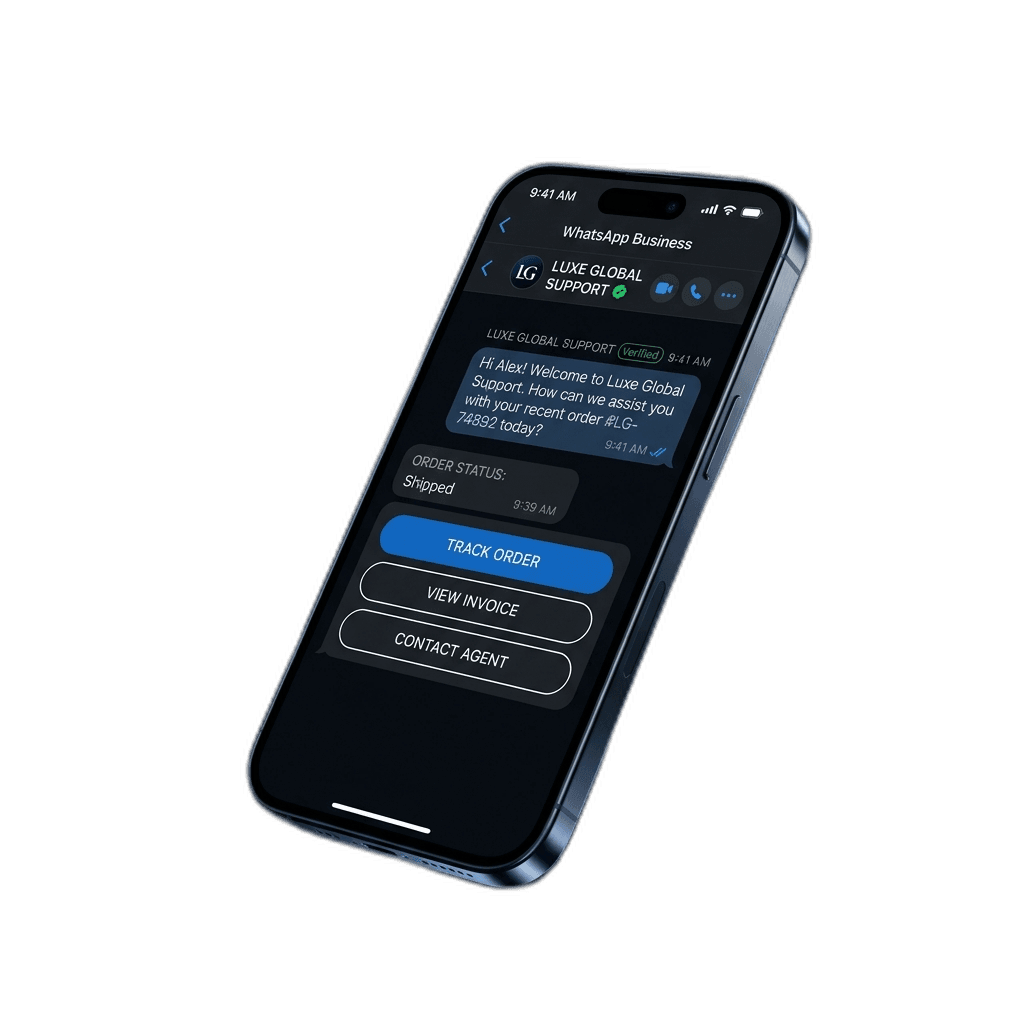 WhatsApp Business API Phone Mockup